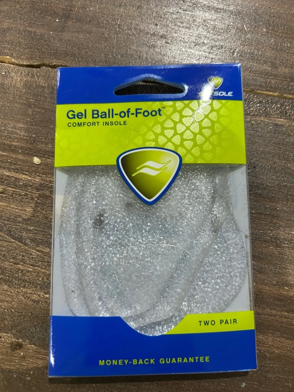 Gel Ball-of-Foot Comfort Insoles - Clear Gel (Two Pair) New in box - Picture 1 of 2